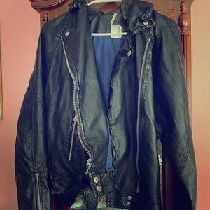 Nwt! Free People Vegan Leather Jacket Size Medium